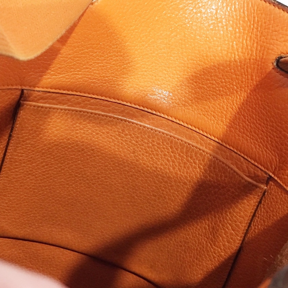 ❤️SOLD❤️Hermes Orange Clemence Leather Sherpa GM Backpack - Picture 14 of 16